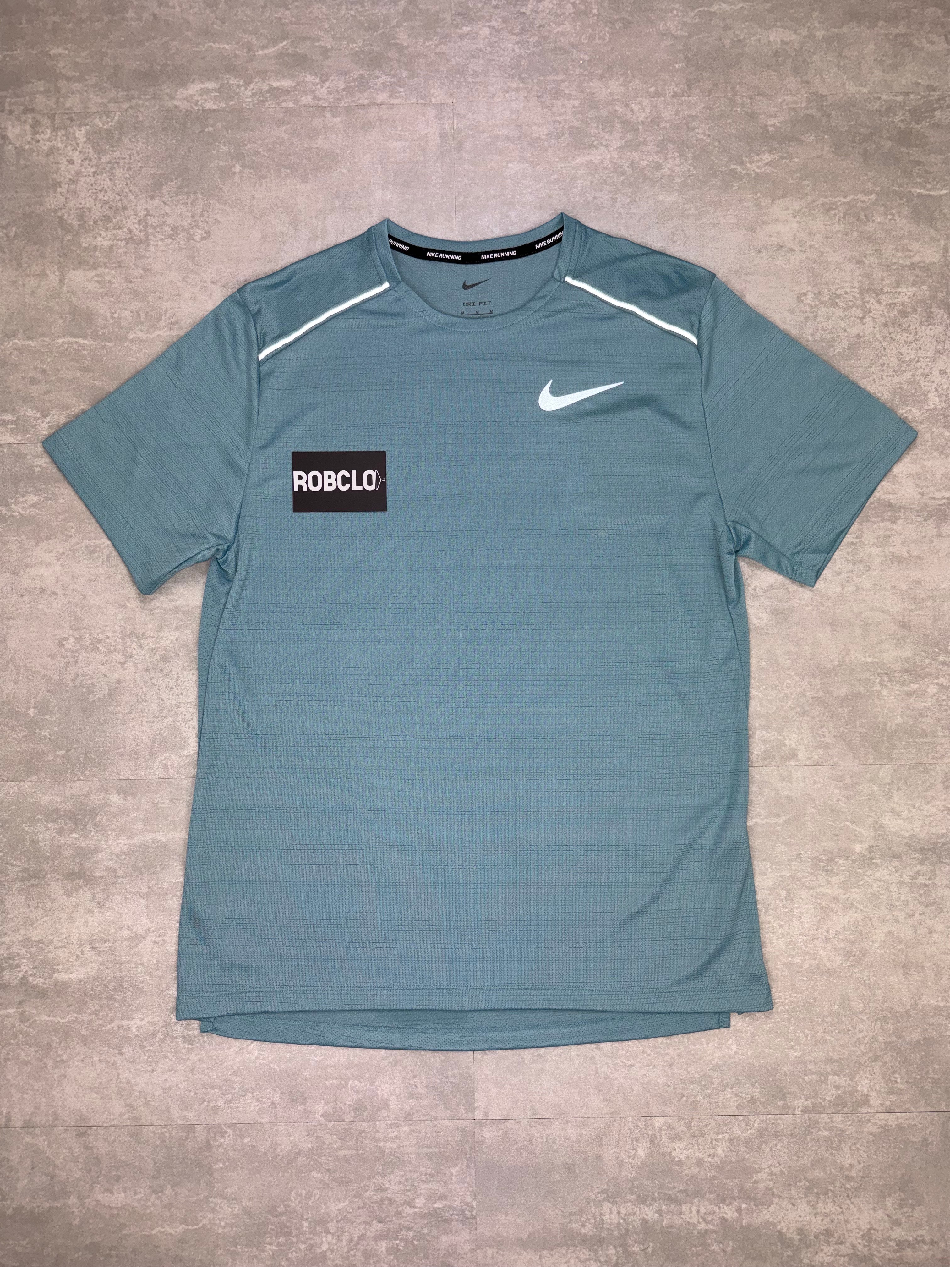 Nike 1.0 Miler T-Shirt Denim Turquoise (Asia Sizing - Size Up)
